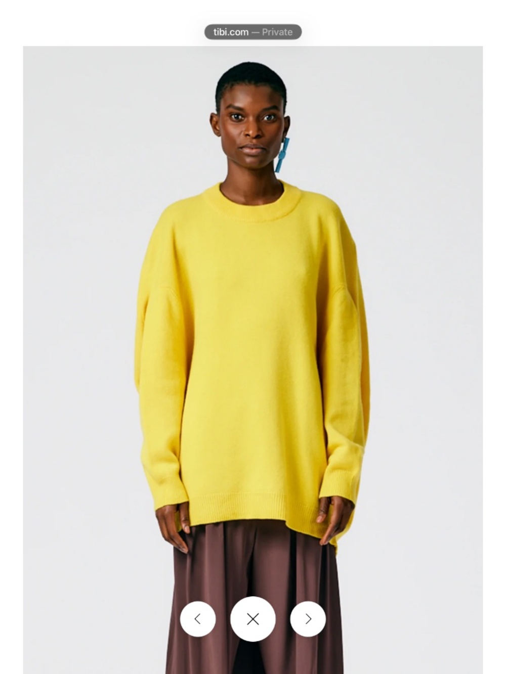 TIBI Airy Extrafine Wool Circular Origami Pullover S/M